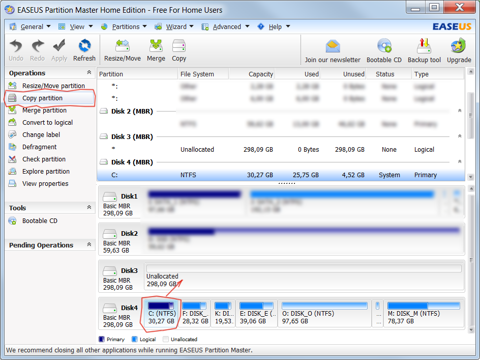 EASEUS Partition Master