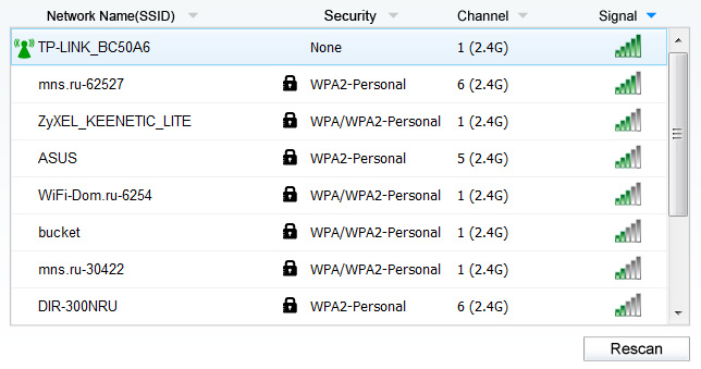 ������ ����� ������� WiFi